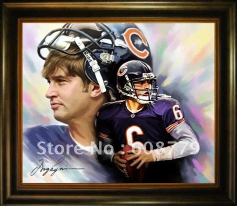 Chicago Bears Cutler Oil Painting-in Painting & Calligraphy from Home & Garden on Aliexpress.com ...