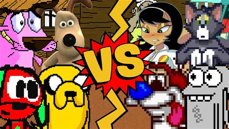 M U G E N Battles Squealy Airhorn Gromit Courage Jake Vs Waffle Kitty