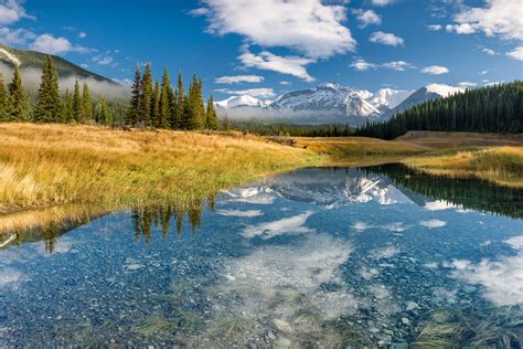 Обои Национальный парк Банф вода горы - бесплатные картинки на Fonwall