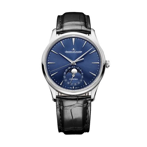 Jaeger Lecoultre Master Ultra Thin Moon Mm Watch Petroleum Blue Dial