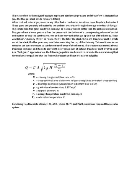 Draft in Chimney | PDF | Chimney | Heat Transfer