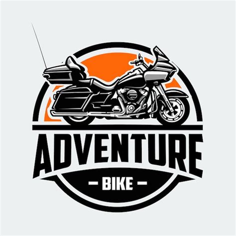 Vecteur De Logo D Insigne D Embl Me De Moto D Aventure Premium