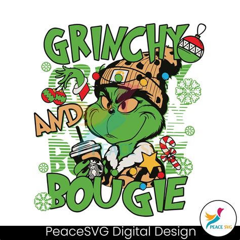 Grinchy Bougie Christmas Svg Cutting Files Peacesvg