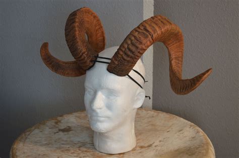 Huge Wearable Rams Horns Life Cast In Light Rigid Foam Horns Ram