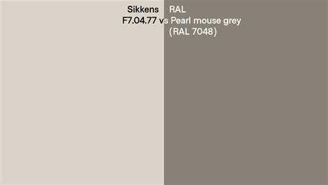 Sikkens F7 04 77 Vs Ral Pearl Mouse Grey Ral 7048 Side By Side Comparison