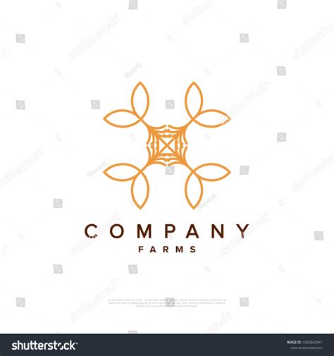 Farm Leaf Logo Design Template Creative Stock Vector Royalty Free