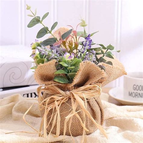 Sh Petits Pots De Fleurs En Toile De Jute Plantes Succulentes