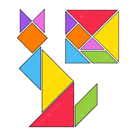 Gato Tangram Png Vector Psd And Clipart With Transparent Background