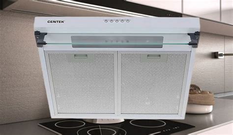 Вытяжка Centek подвесная 60 см CT-1800-60 / Плоская кухонная / 350 м3/ч ...