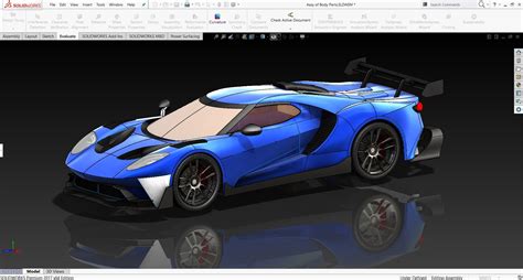 福特 GT 的汽车模型 SOLIDWORKS 2017 模型图纸下载 懒石网