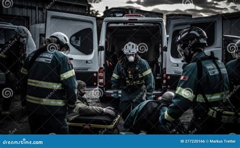 Transport Paramedics Ambulance Man Vector Royalty Free Cartoon