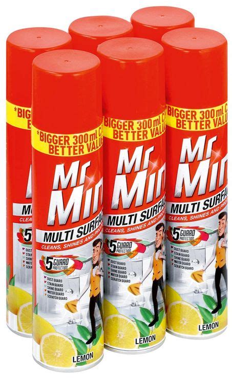 Mr Min X Ml Multi Surface Cleaner Furniture Polish Lemon Shop