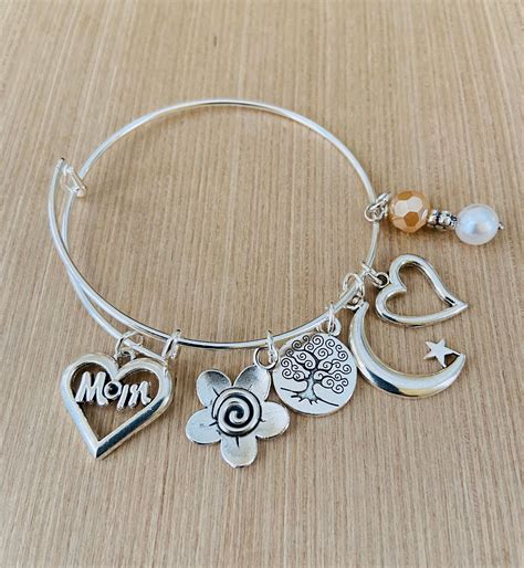 Mothers Day Charm Bracelet Mom Charm Bracelet Mom One Of A Etsy