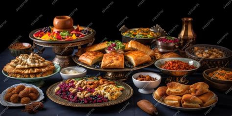 Premium Photo A Table Full Of Food Including A Variety Of Food