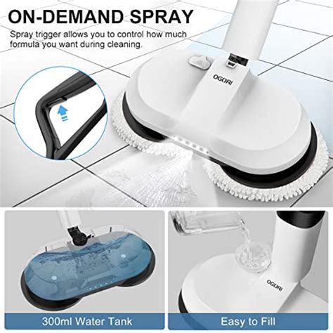 Cordless Electric Mop Ogori Electric Spin Mops For Floor Cleaning