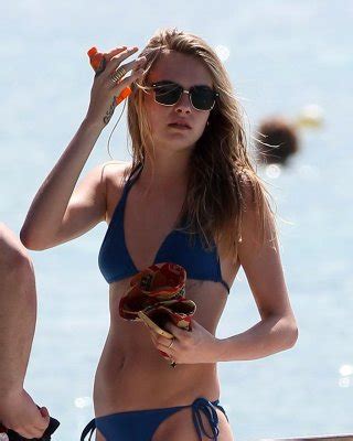 Cara Delevingne Wearing A Blue Bikini On A Beach In Barbados Porn Pictures XXX Photos Sex