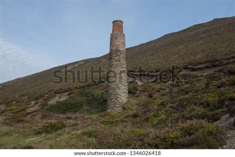 Traditional Cornish Chimney Stack Disused Tin Stock Photo 1346026418