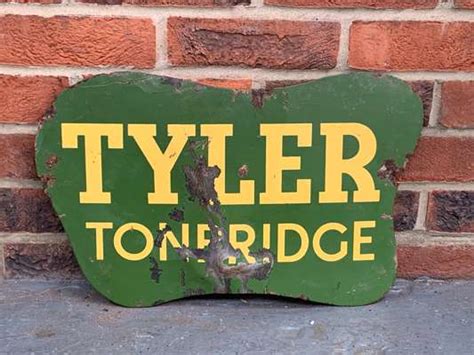 Enamel Tyler Tonbridge Sign Saturday 19th And Sunday 20th August