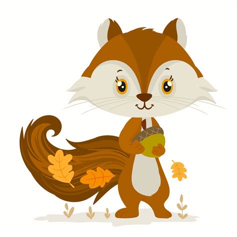 Cute squirrel juggling acorns 2565428 Vector Art at Vecteezy