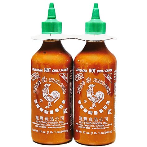 Huy Fong Sriracha Hot Chili Sauce 17 Oz 2 Pack Rarecandycanada