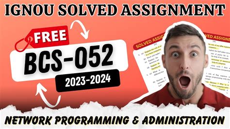 Bcs Solved Assignment Ignou Bca Free Assignment Solution