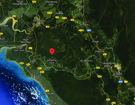 map  study site  bagan datuk perak  scientific diagram