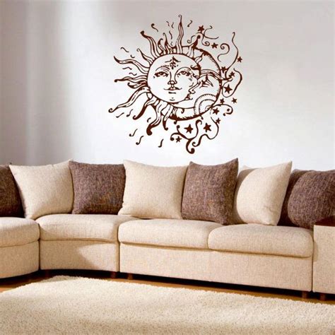 Sun Moon Stars Wall Decals For Bedroom Sun And Moon Wall Decal Star