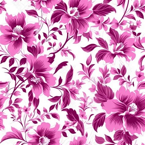 Premium Photo A Pink Flower Pattern On A White Background Generative Ai