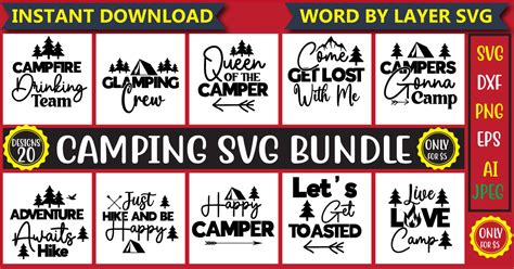 Camping Svg Bundle Vol 5 Bundle · Creative Fabrica