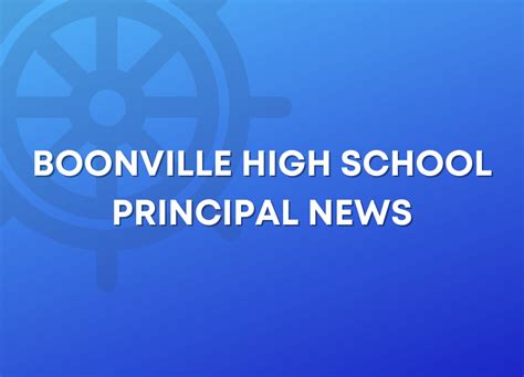 New Bhs Principal Boonville R 1 School District