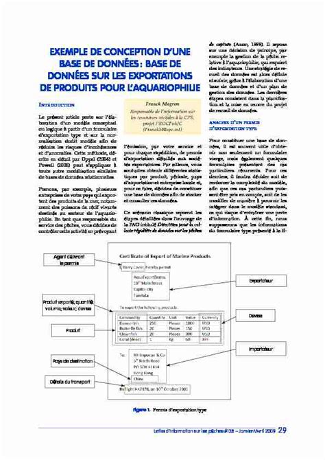 Exemple De Conception Dune Base De Données Base De Données Pdf