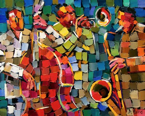 Portrait Artists International: "Mosaic Jazz" Original Jazz Painting ...