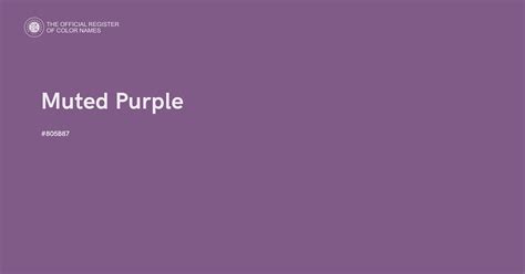 Muted Purple color - #805B87 - The Official Register of Color Names