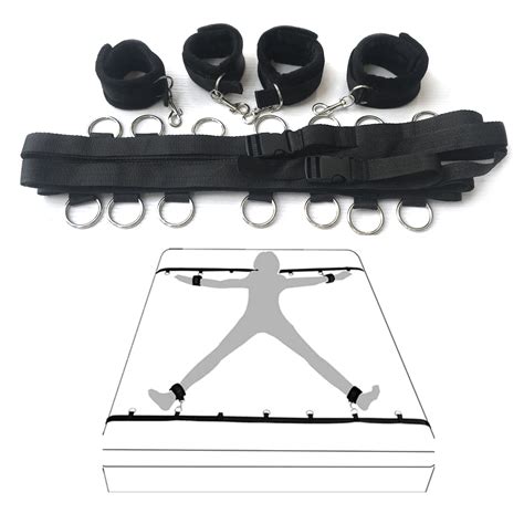 Bed Restraints Sex Bondage Bdsm Kit For Couple Handcuffs Ankle Cuffs