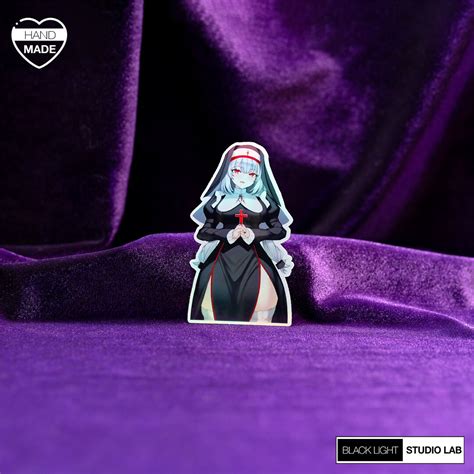 Waifu Nun Stickers Or Pins Bundle 1 Etsy