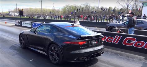 Dodge Demon Drag Races Jaguar F Type Svr Shaming Occurs Autoevolution