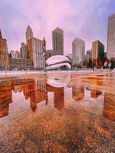 Chicago Photography Chicago Bean Cloud Gate Reflection Print