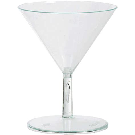 Mini Cater Martini Glasses Clr Plas 2 5oz 74ml Discount Party World