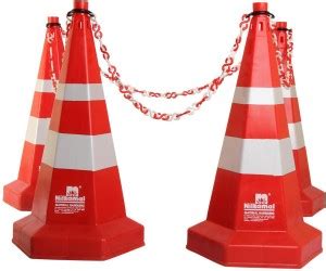 Ladwa Road Traffic Safety Cone Pack Of Cones Mm With Mtr Chain