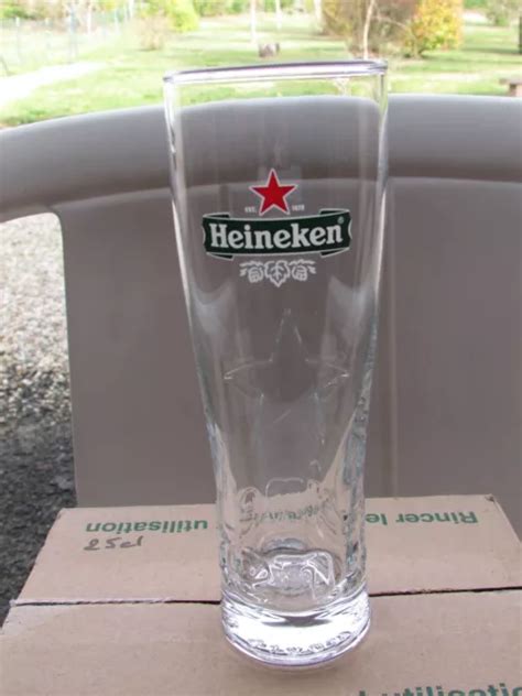 LOT DE 6 verres à bière Heineken Star 25cl dans leur carton d origine