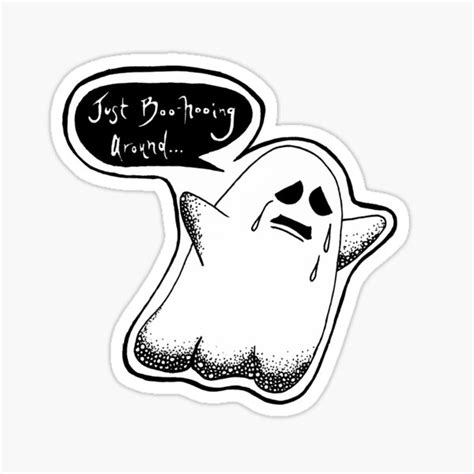 Boo Hoo Ghost Sticker For Sale By Safetycut Redbubble