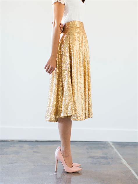 True Gold Sequin Skirt Gold Sequin Skirt Sequin Skirt Sequin Midi Skirt