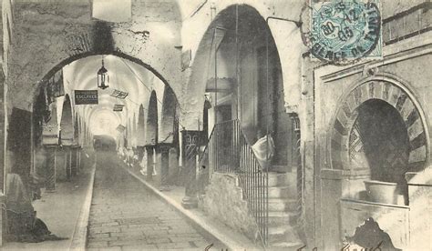 Tunis Tunis Souk Des Etoffes Carte Postale Ancienne Et Vue D Hier