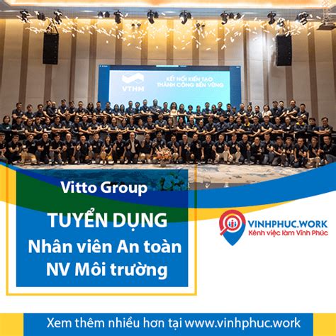 Vitto Group Thông báo Tuyển dụng Nhân viên An toàn Nhân viên Môi