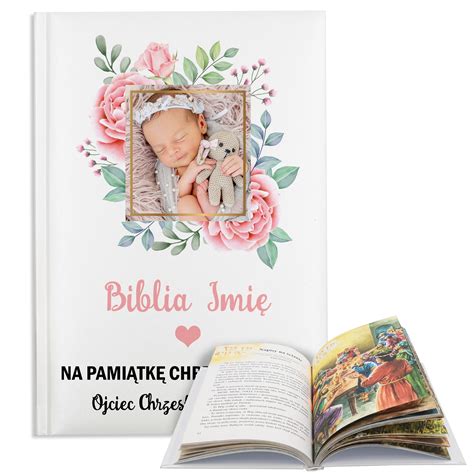 Biblia Na Chrzest Prezent Dla Dziecka Zdj Cie Imi