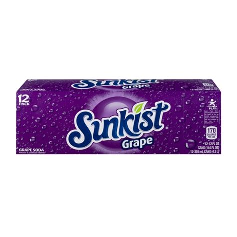 FRESH 12 Pk Sunkist Grape soda - Soda Emporium