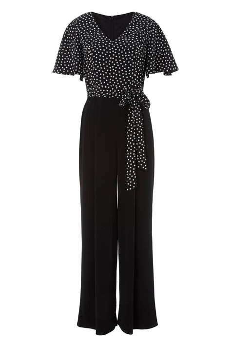 Spot Angel Sleeve Jumpsuit In Black Roman Originals Uk