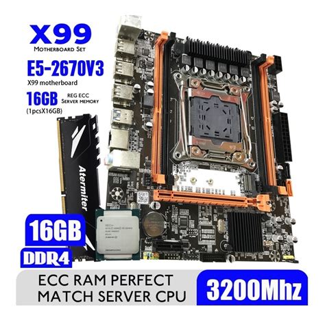 Kit Xeon T Madre X99 E5 2670v3 12 Nucleos 16gb Ddr4 Cuotas Sin