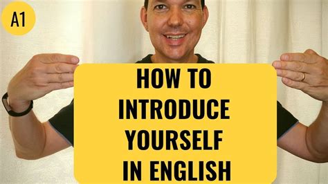 How To Introduce Yourself In English Youtube