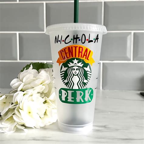 Friends Central Perk Starbucks Cold Cup Tumbler Etsy Uk